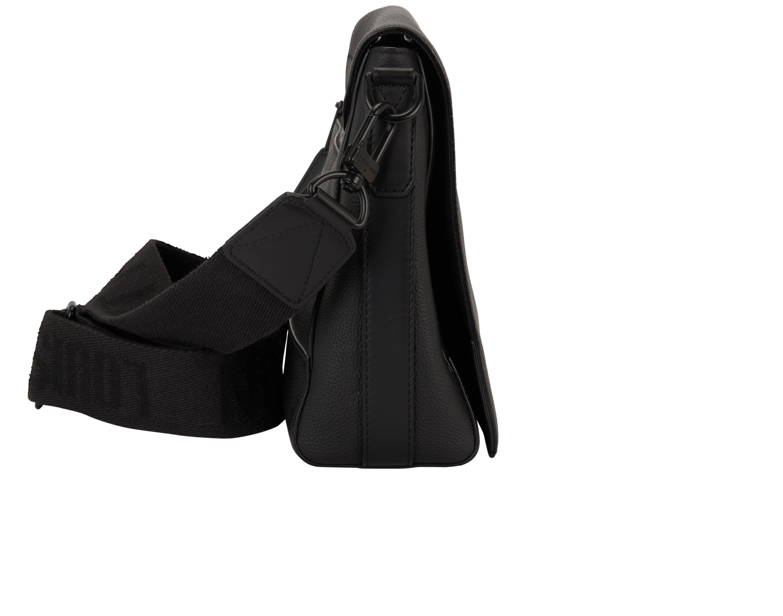 Aerogram Take Off Messenger, &pound;795, Handbags, Black, Leather, Side view
